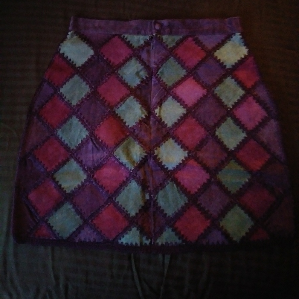 Suede skirt